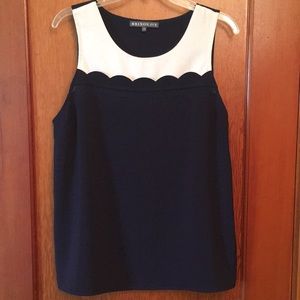 Stitch Fix - Brixon Ivy navy sleeveless blouse, L